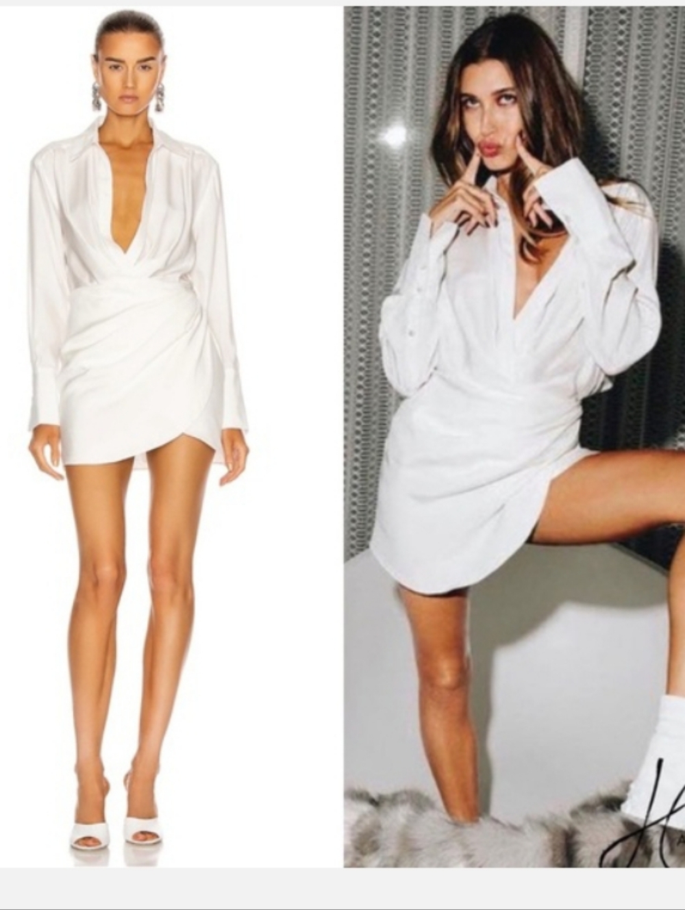 Gauge 81 White Silk Mini Dress Size S